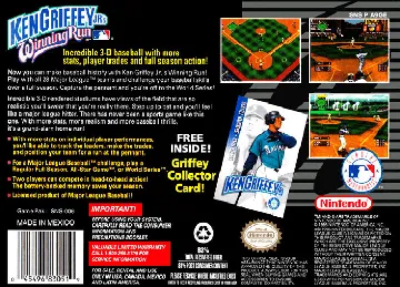 Ken Griffey Jr.'s Winning Run (USA) box cover back